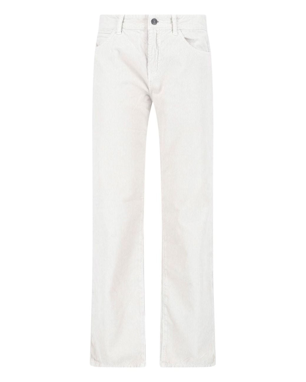 The Row White Corduroy Pants "Carlyl"