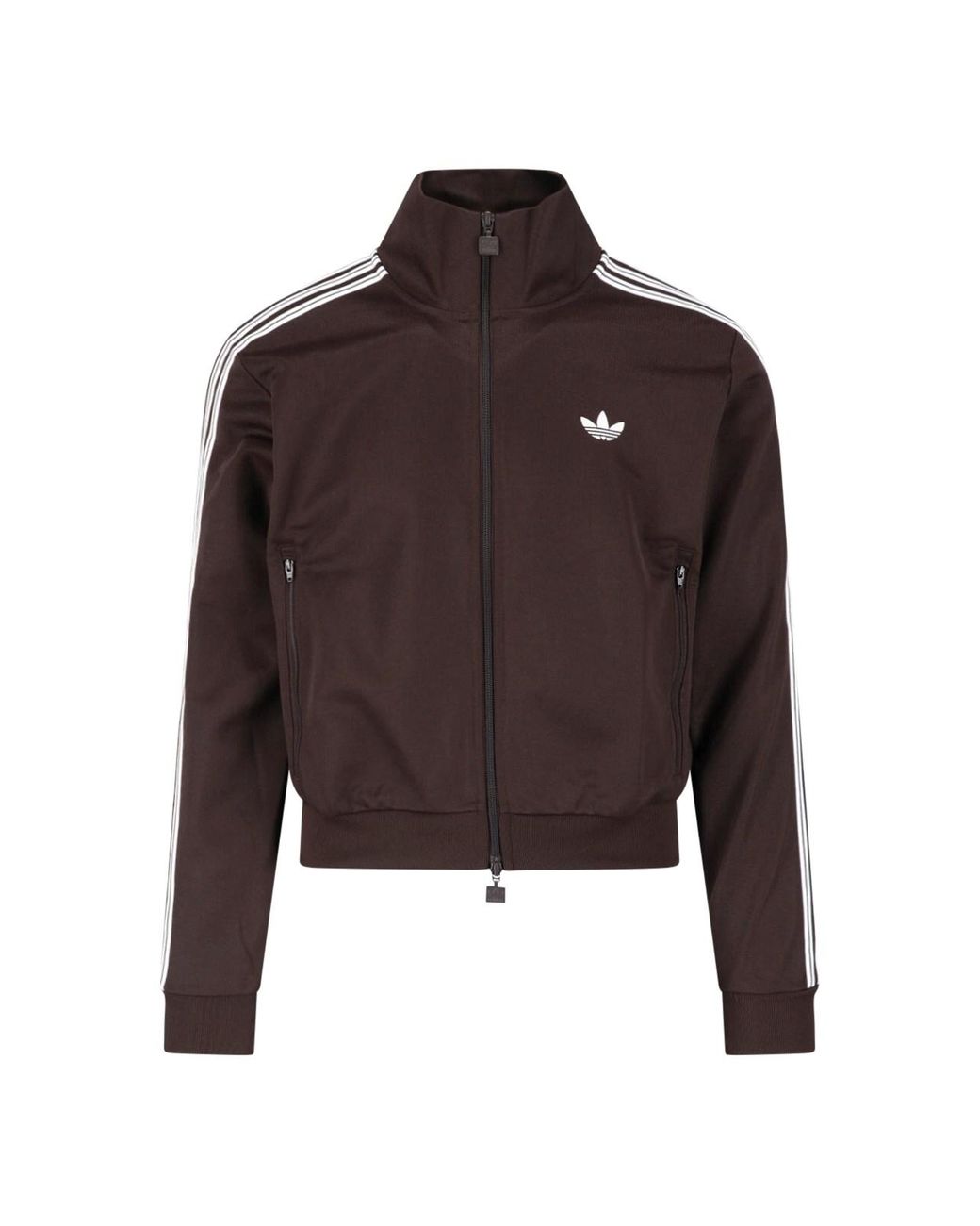 Adidas Brown Zip Hoodie "Firebird" for men