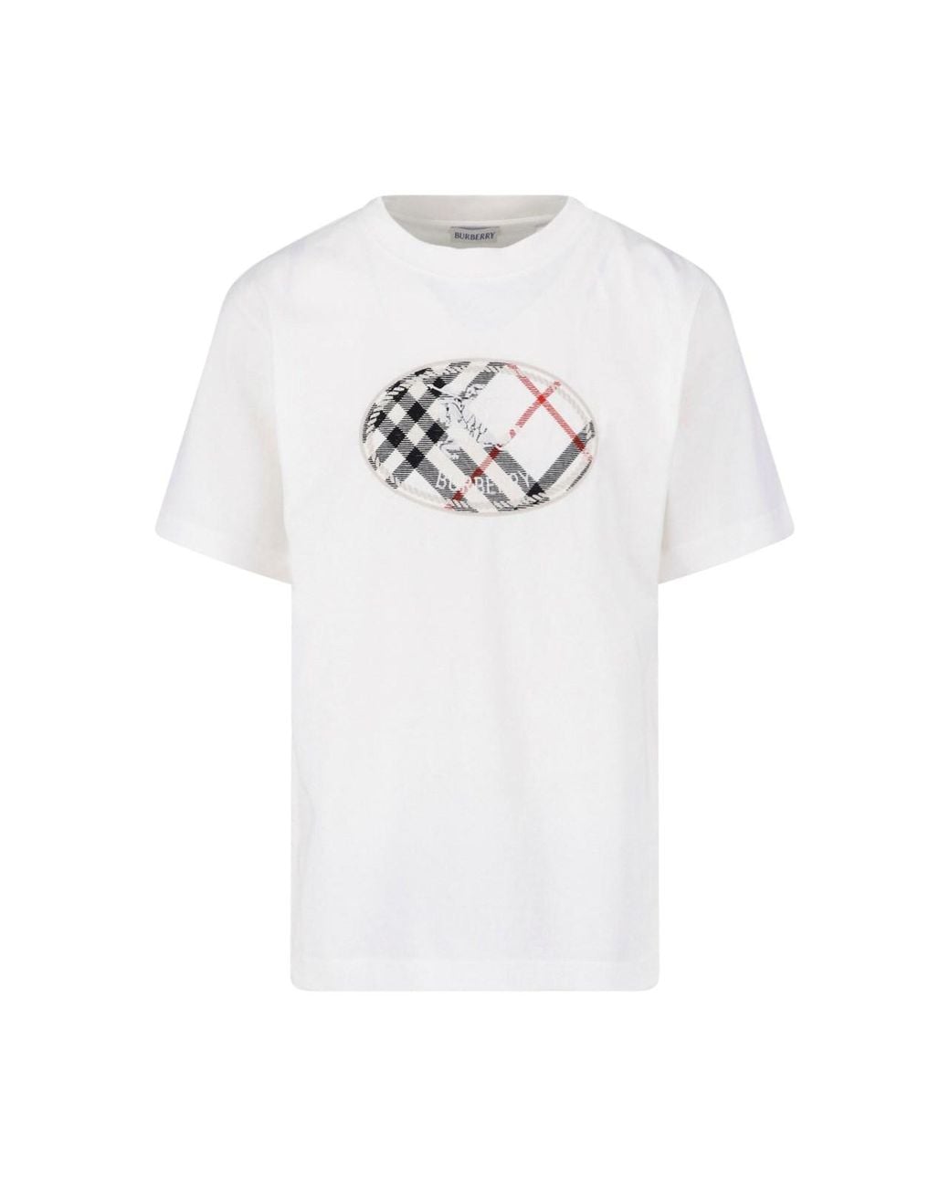 Burberry White Graphic Cotton T-Shirt for men