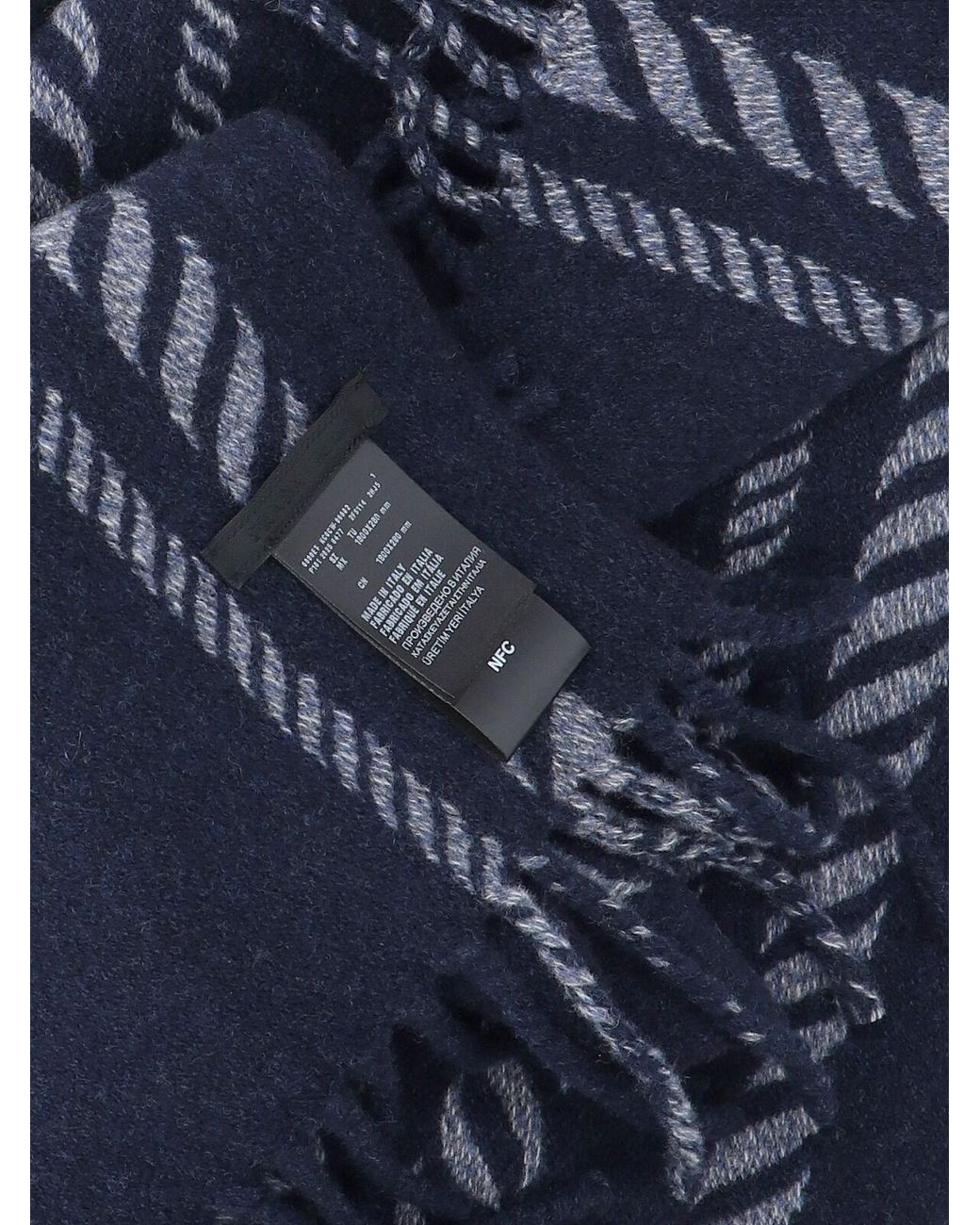 Sciarpa In Lana Vergine E Cashmere di Prada in Blue da Uomo