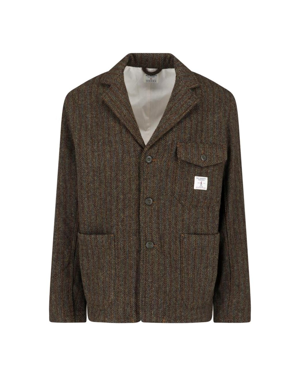 Roy Rogers Brown Wool-Blend Blazer for men