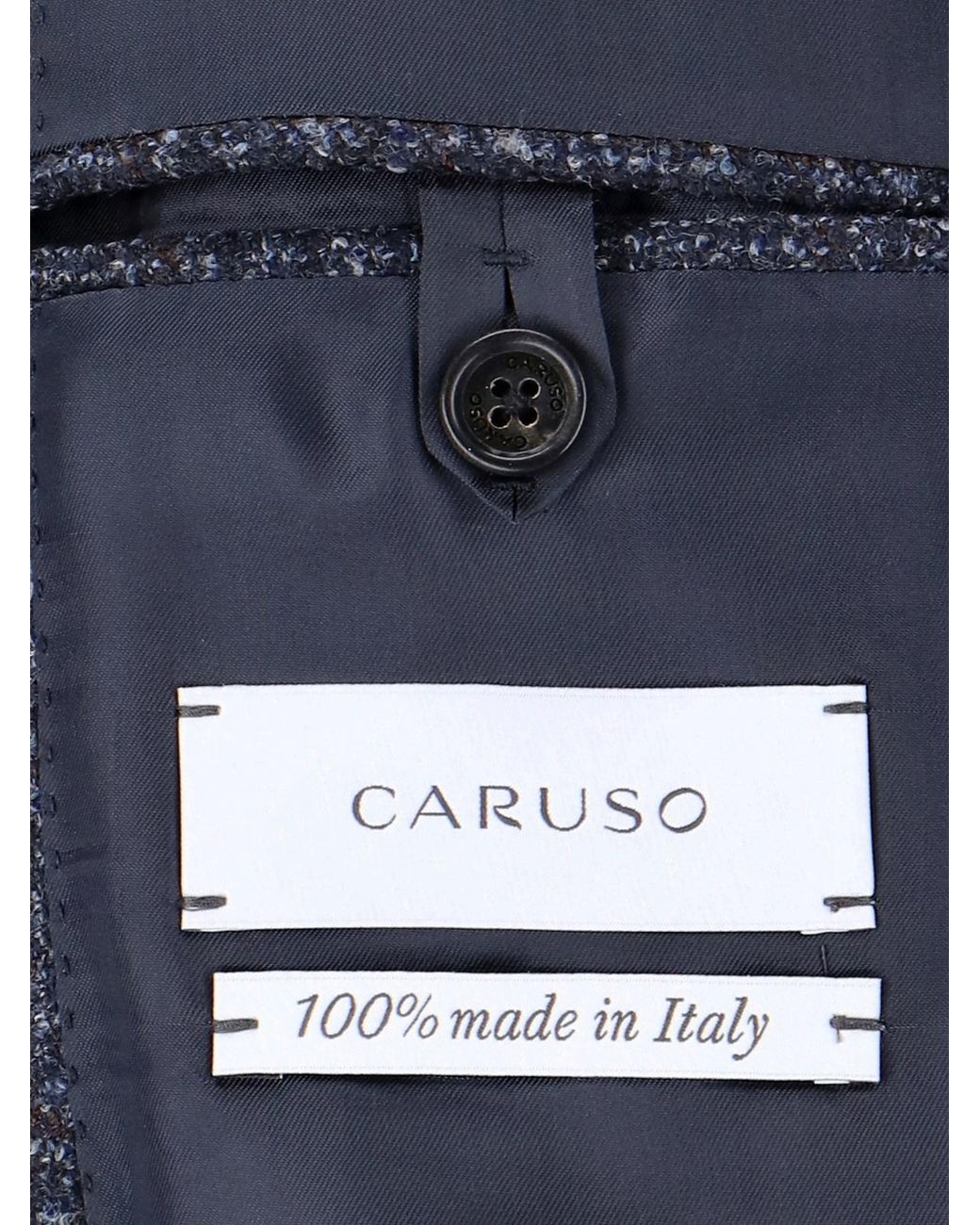Caruso Blue Single-Breasted Blazer Jacket for men