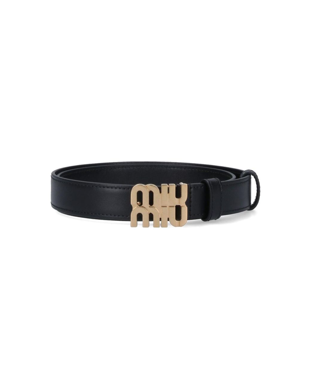 Miu Miu Black Logo Belt
