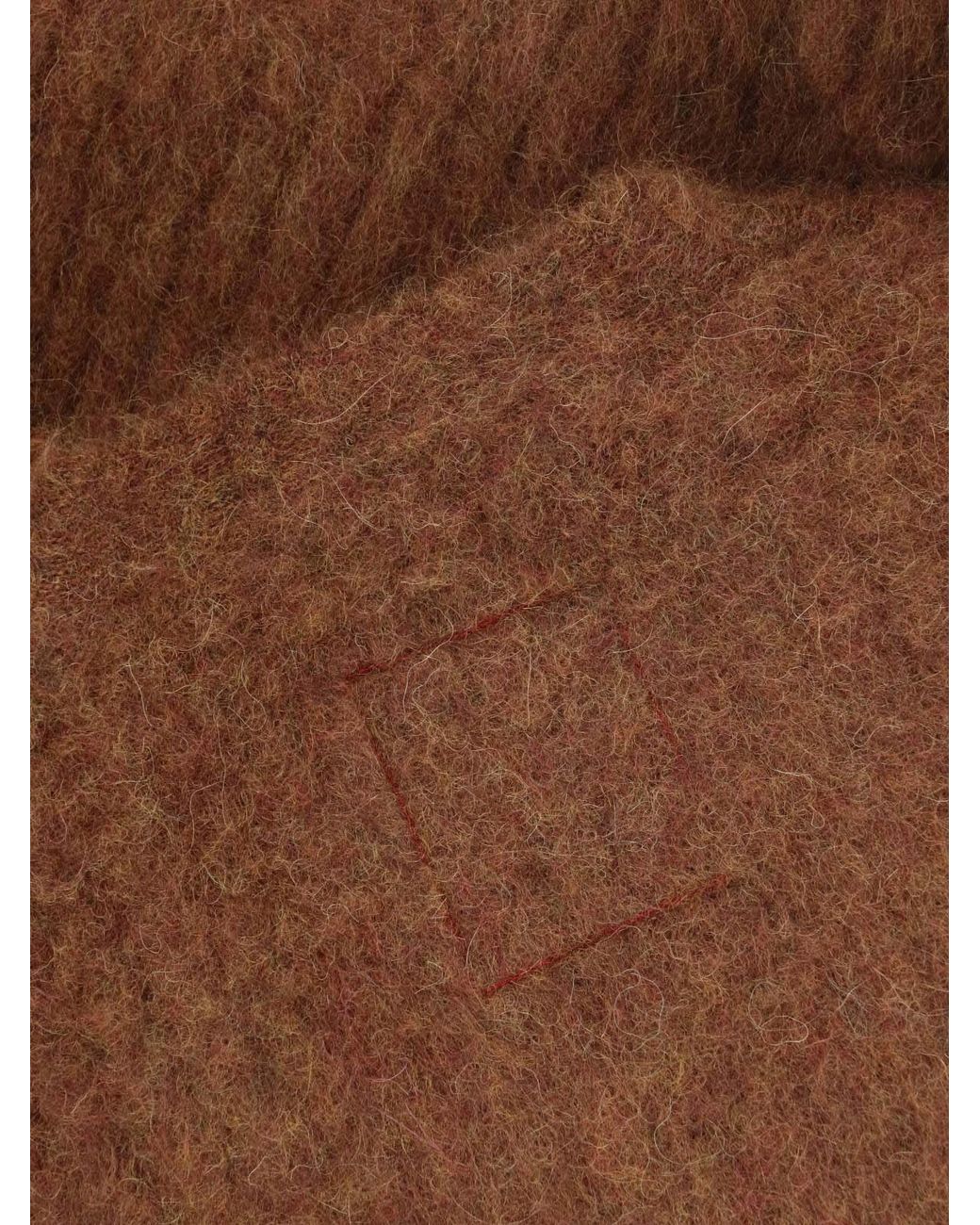 Uma Wang Brown Fuzzy Crewneck Sweater