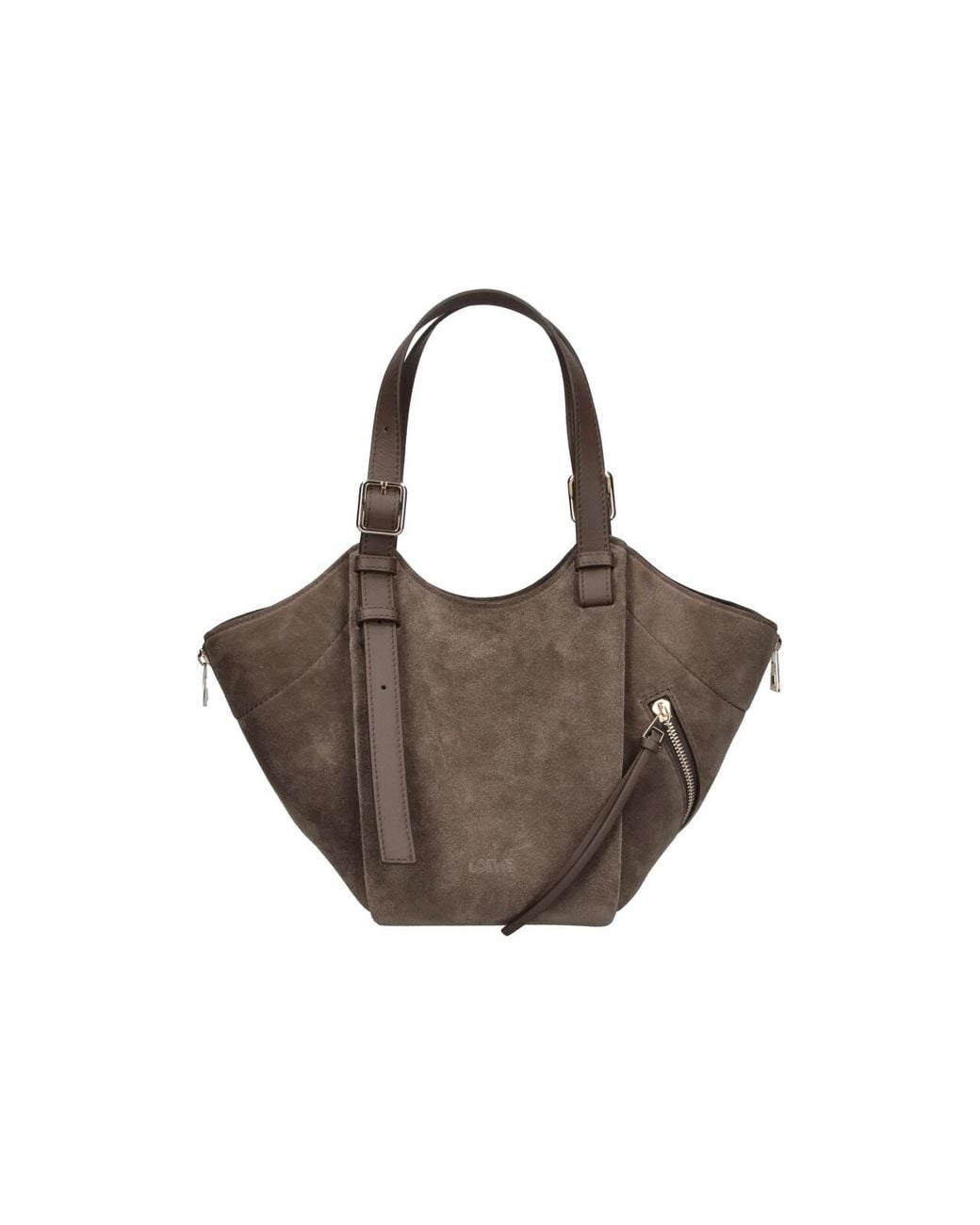 Loewe Brown Medium Shoulder Bag "Hammock Flip"