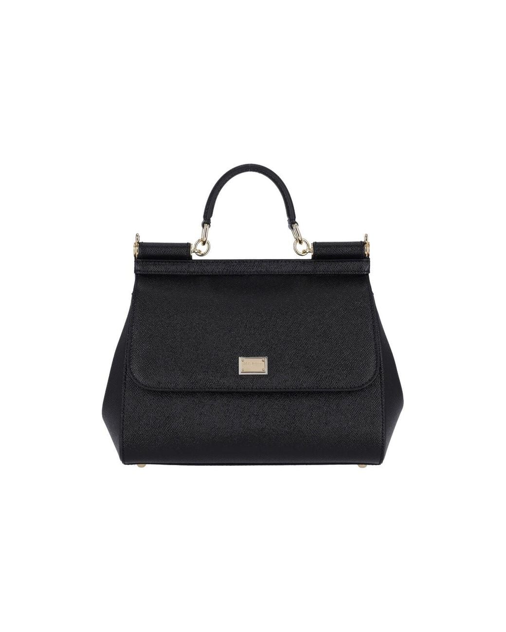 Dolce & Gabbana Black Sicily Large Handbag