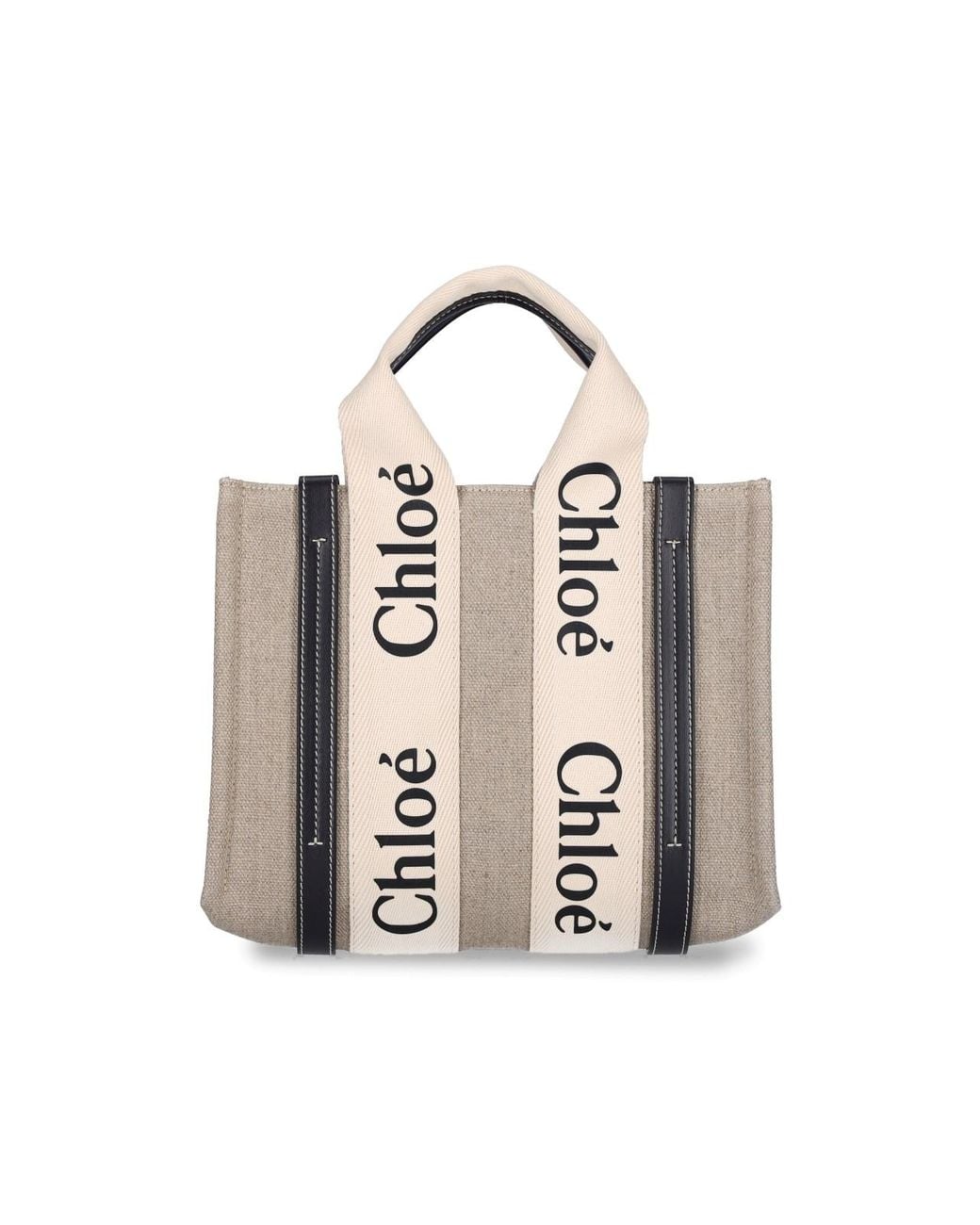 Chloé White Bags Linen
