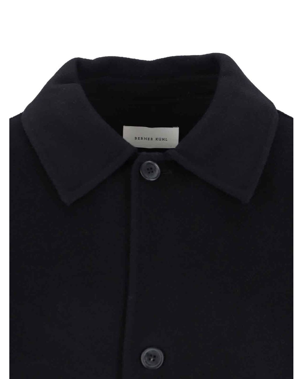 BERNER KUHL Black Single-Breasted Coat for men