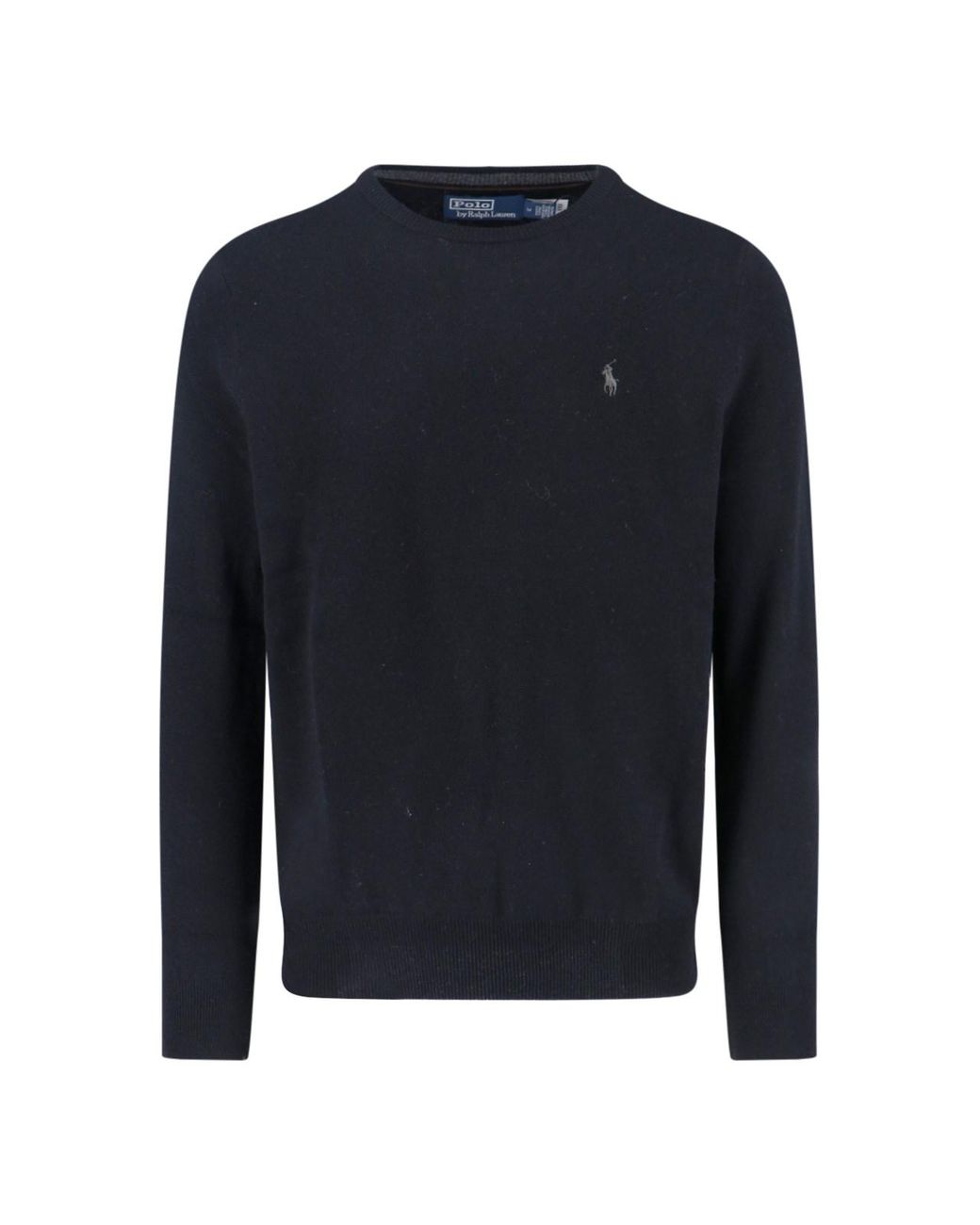 Polo Ralph Lauren Blue 100% Wool Crewneck Sweater for men