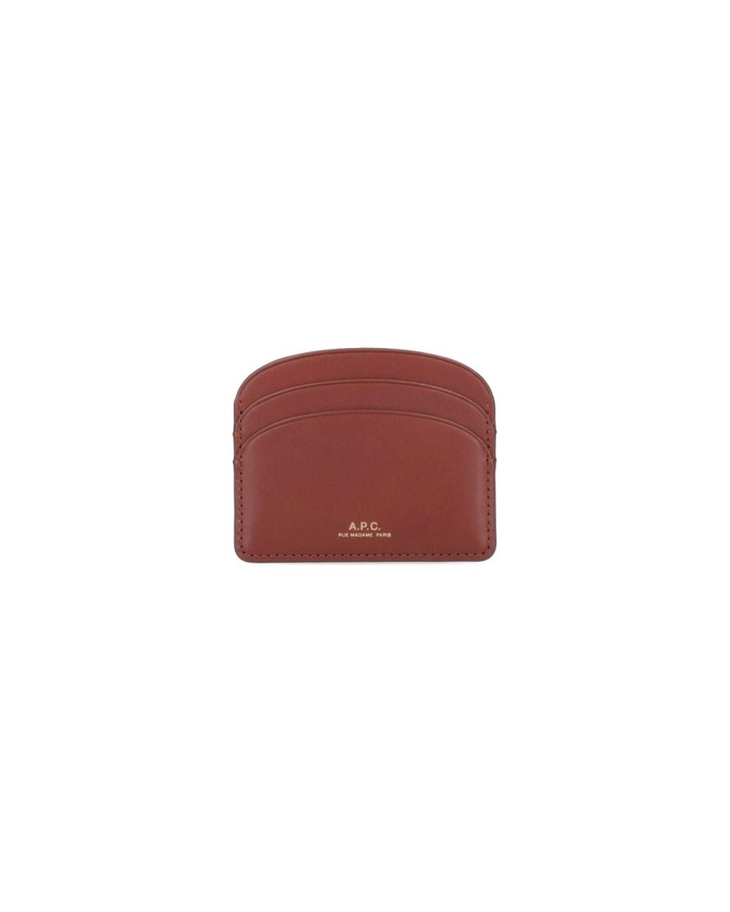 A.P.C. Red Demi Lune Card Holder