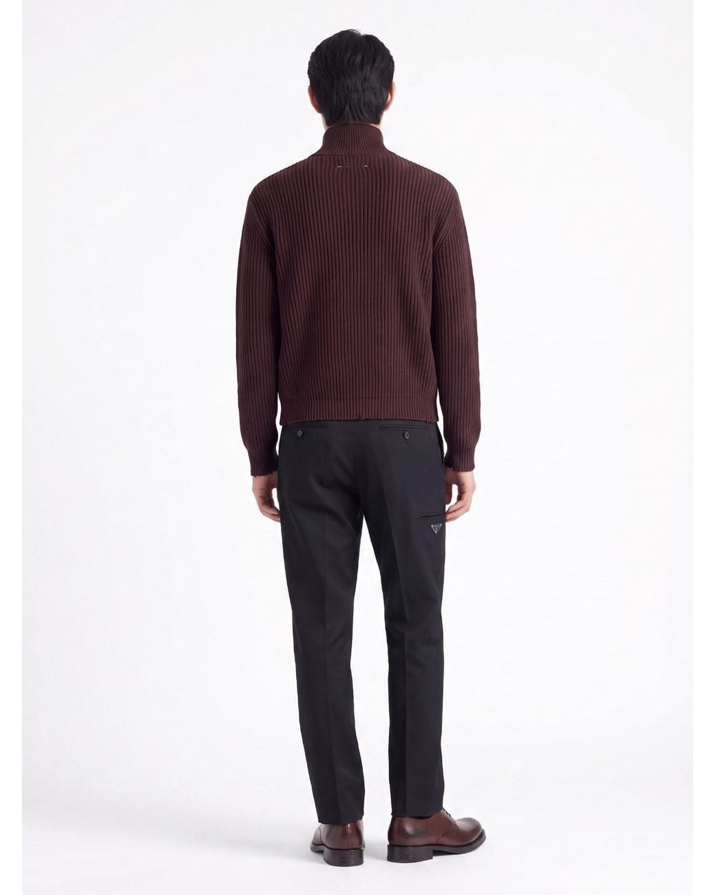 Prada Blue Logo Pants for men