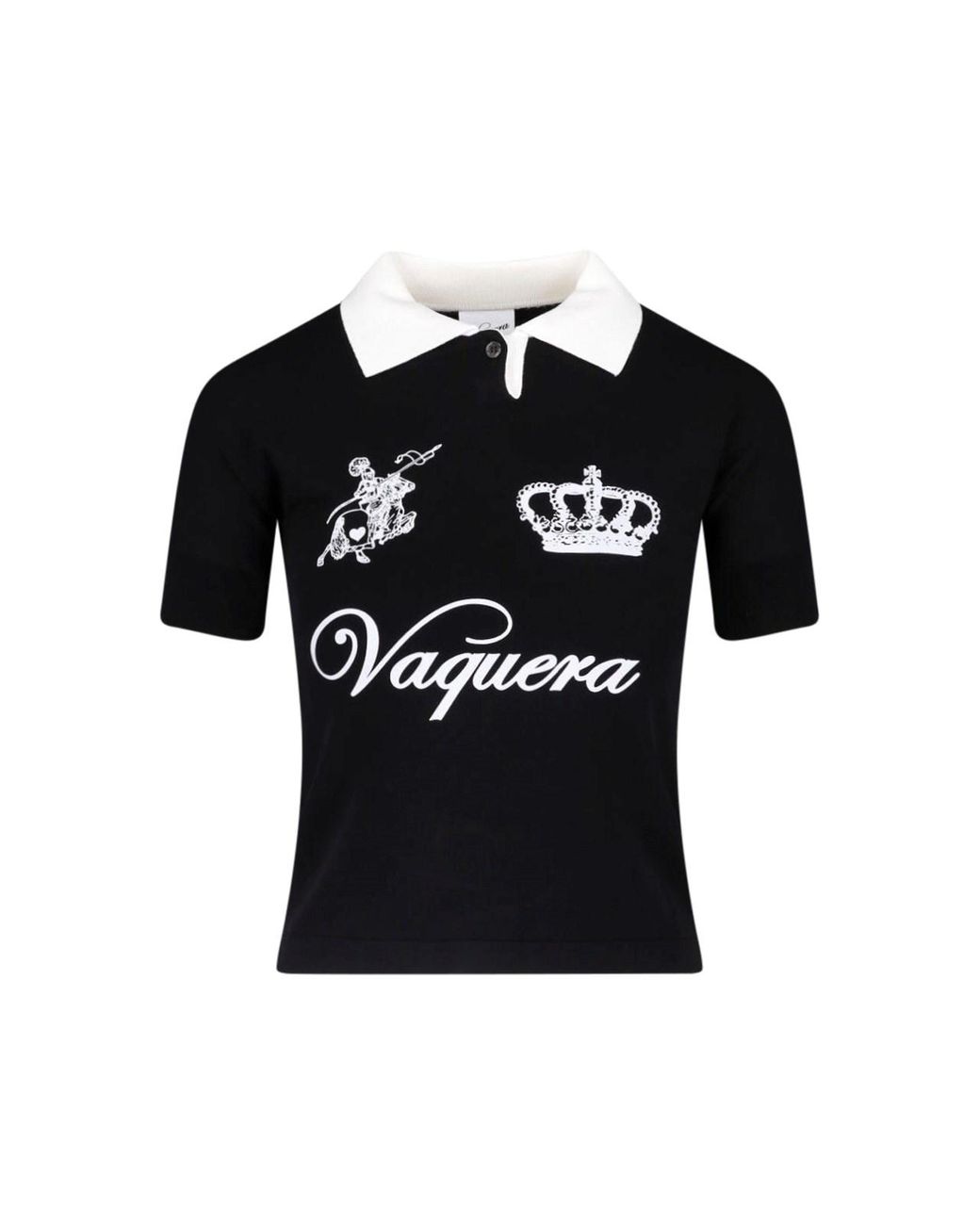 VAQUERA Black Polo Shirt Logo