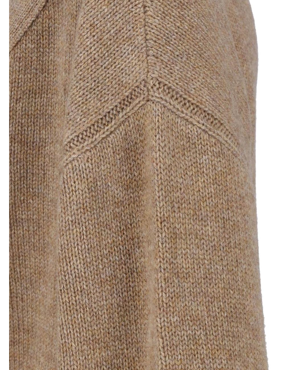 Ermanno Scervino Natural Cashmere Wrap-Front Cardigan Sweater