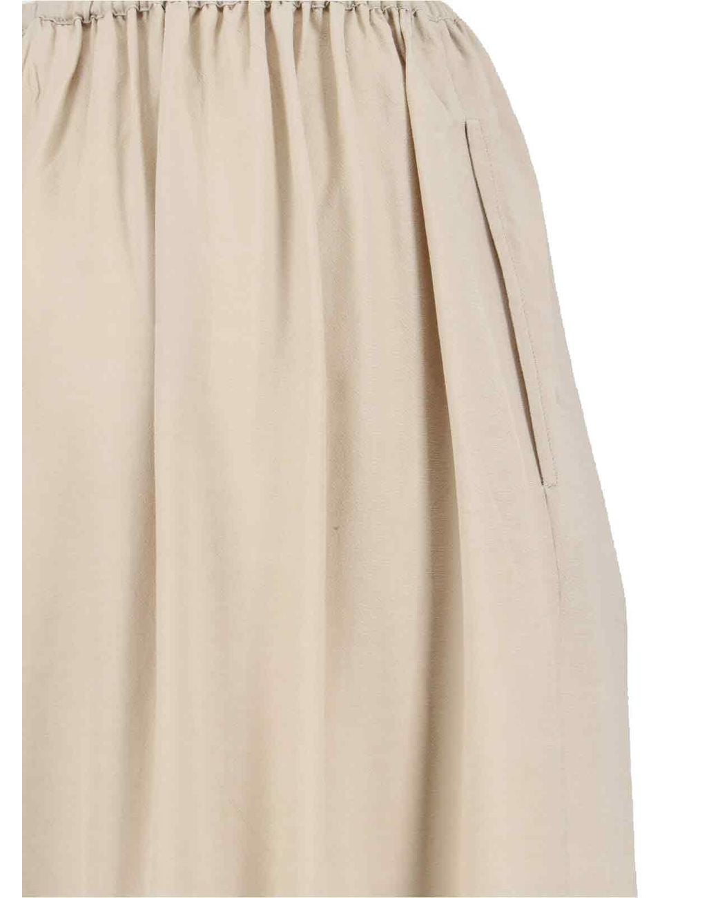 Frankie Shop Natural Viscose Maxi Skirt