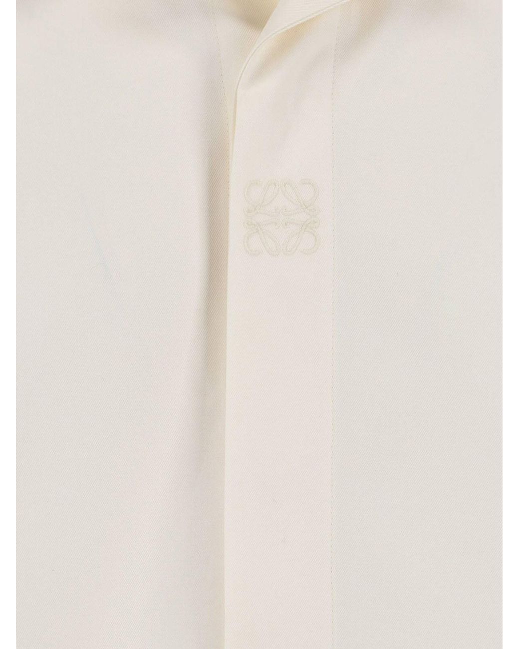 Loewe White Cotton Twill Shirt for men