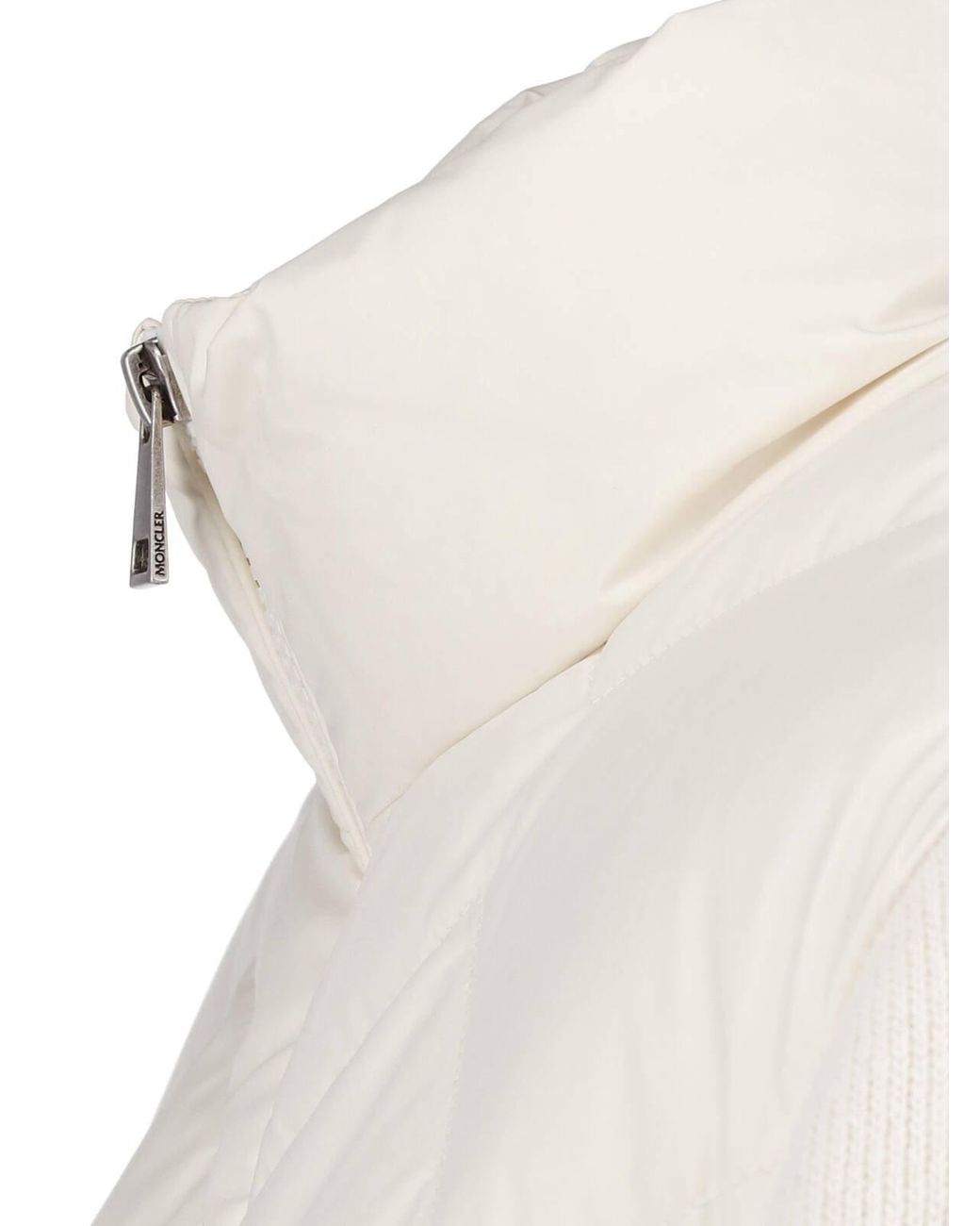 Moncler White Padded Cardigan