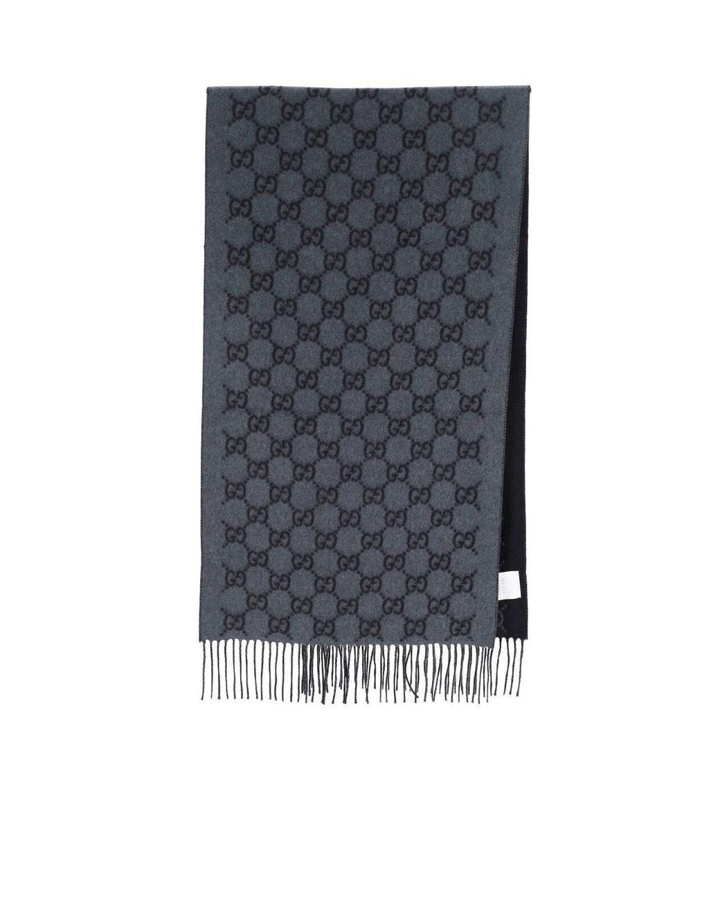 Gucci Blue 'Gg' Cashmere Scarf for men