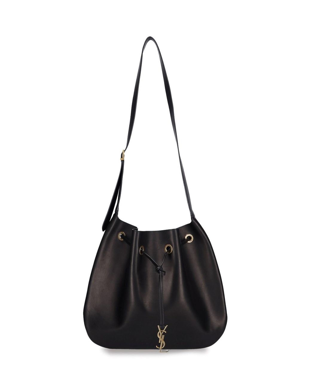 Saint Laurent Black Large Hobo Shoulder Bag 'Paris Vii'