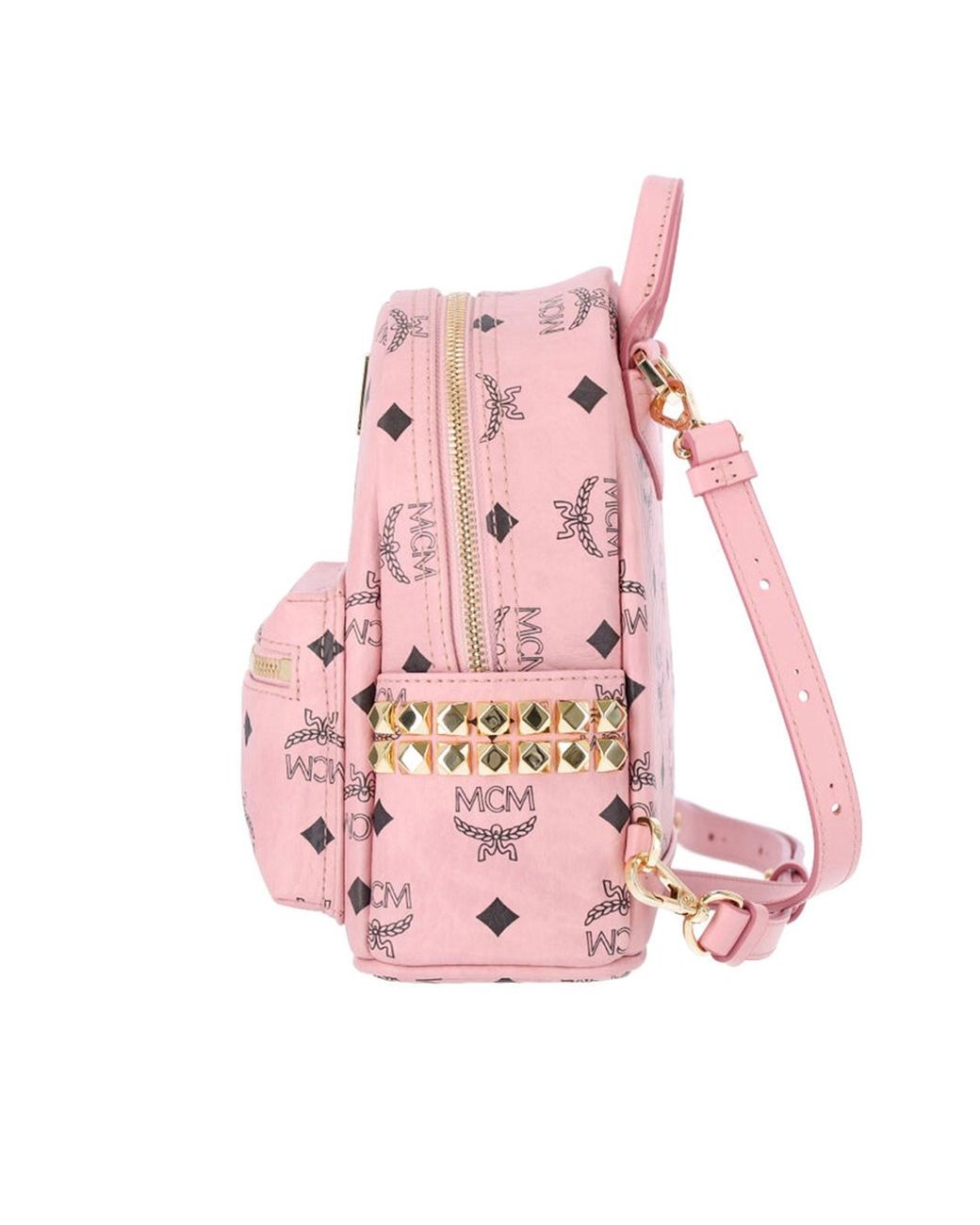 MCM Pink Mini Monogram Backpack for men