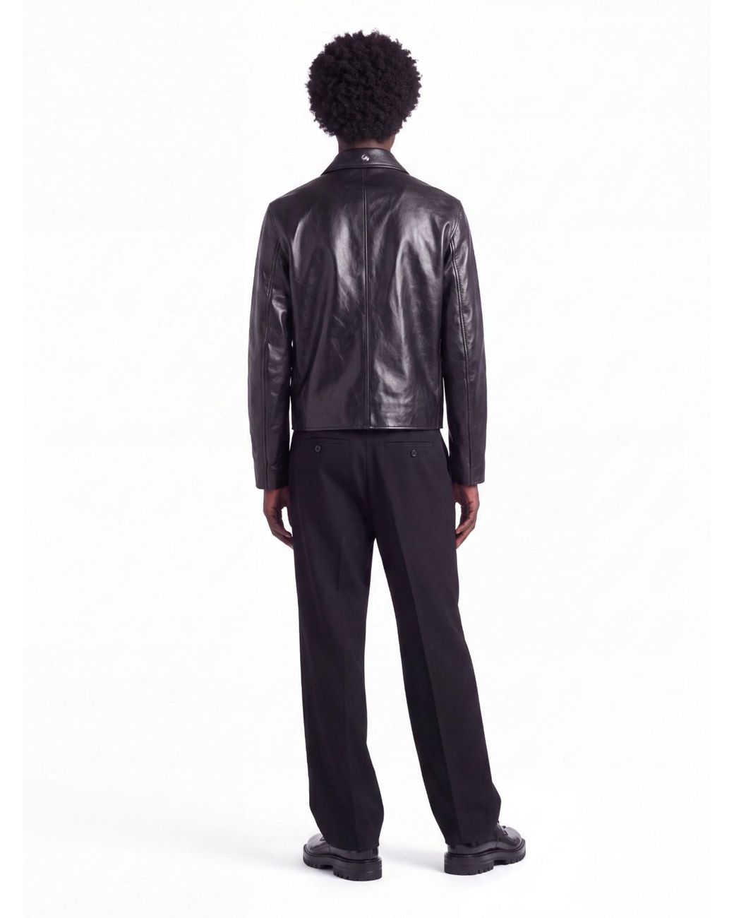 Our Legacy Black 100% Cow Leather Jacket for men