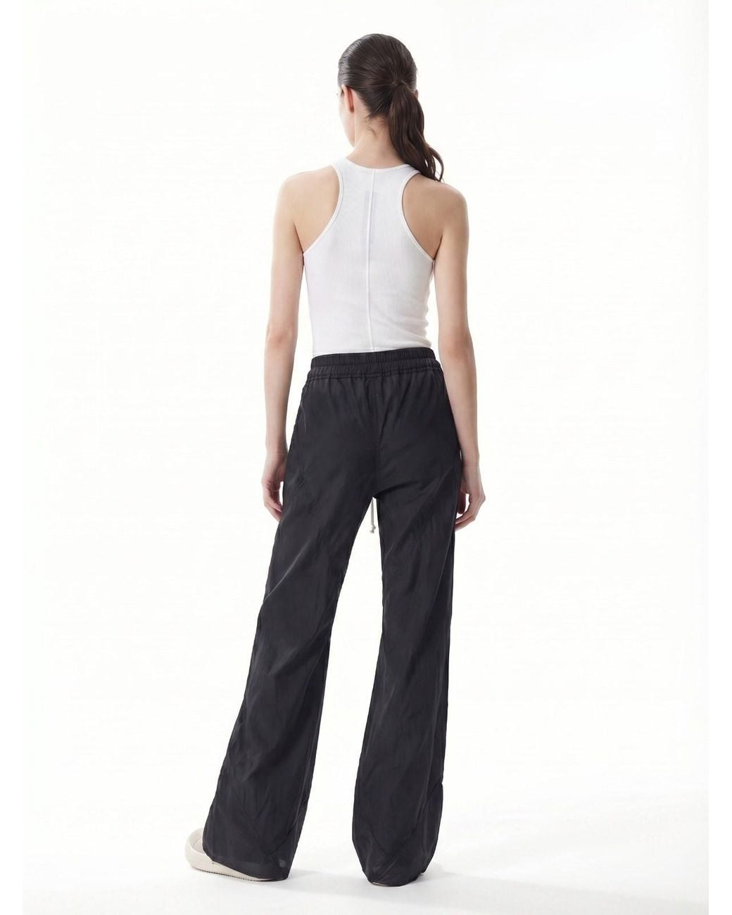 Rick Owens White Ribbed Tank Top