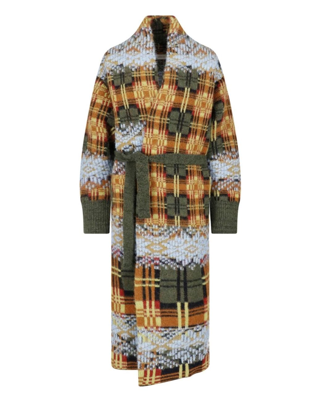 Dries Van Noten Metallic Cardigan With Belt