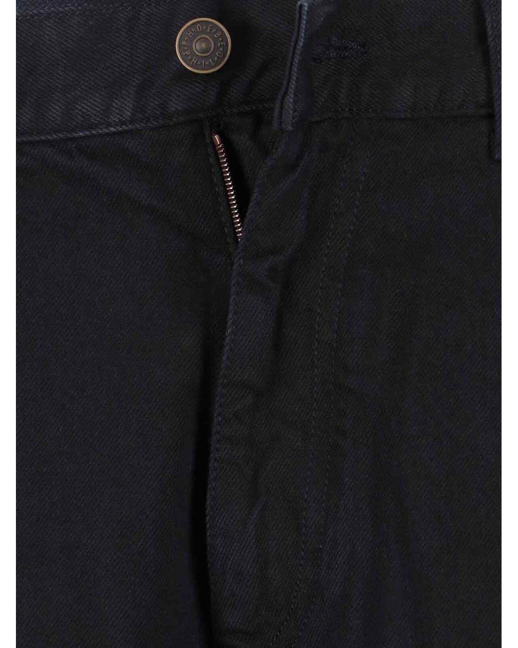 Phoebe Philo Blue Fringed Straight Jeans