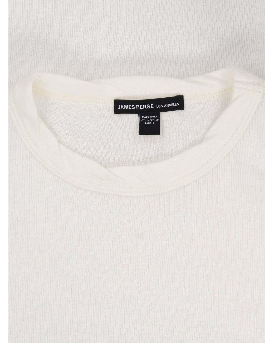James Perse White Fitted Short Sleeve T-Shirt