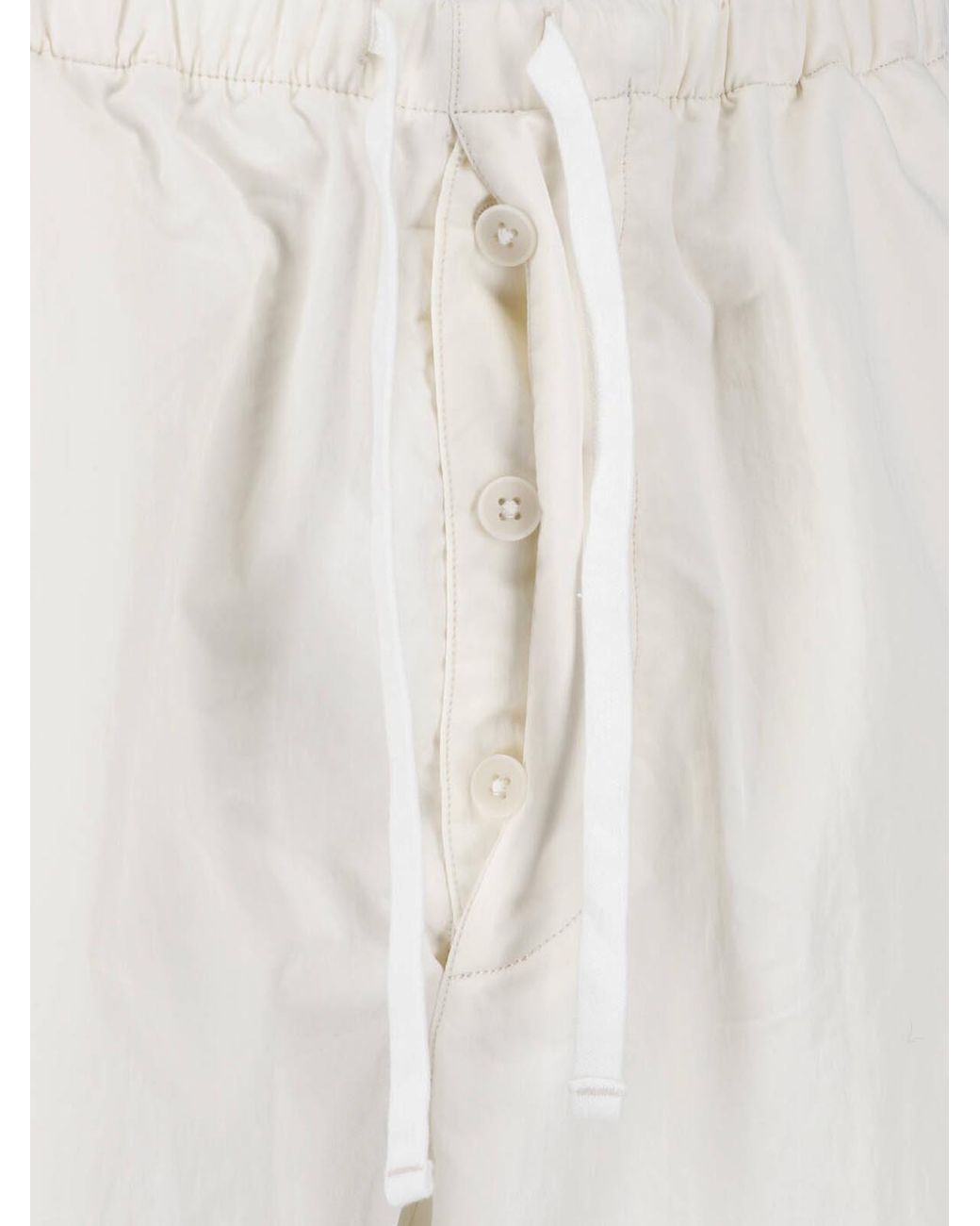 Kaptain Sunshine White Wide Cotton Blend Pants for men