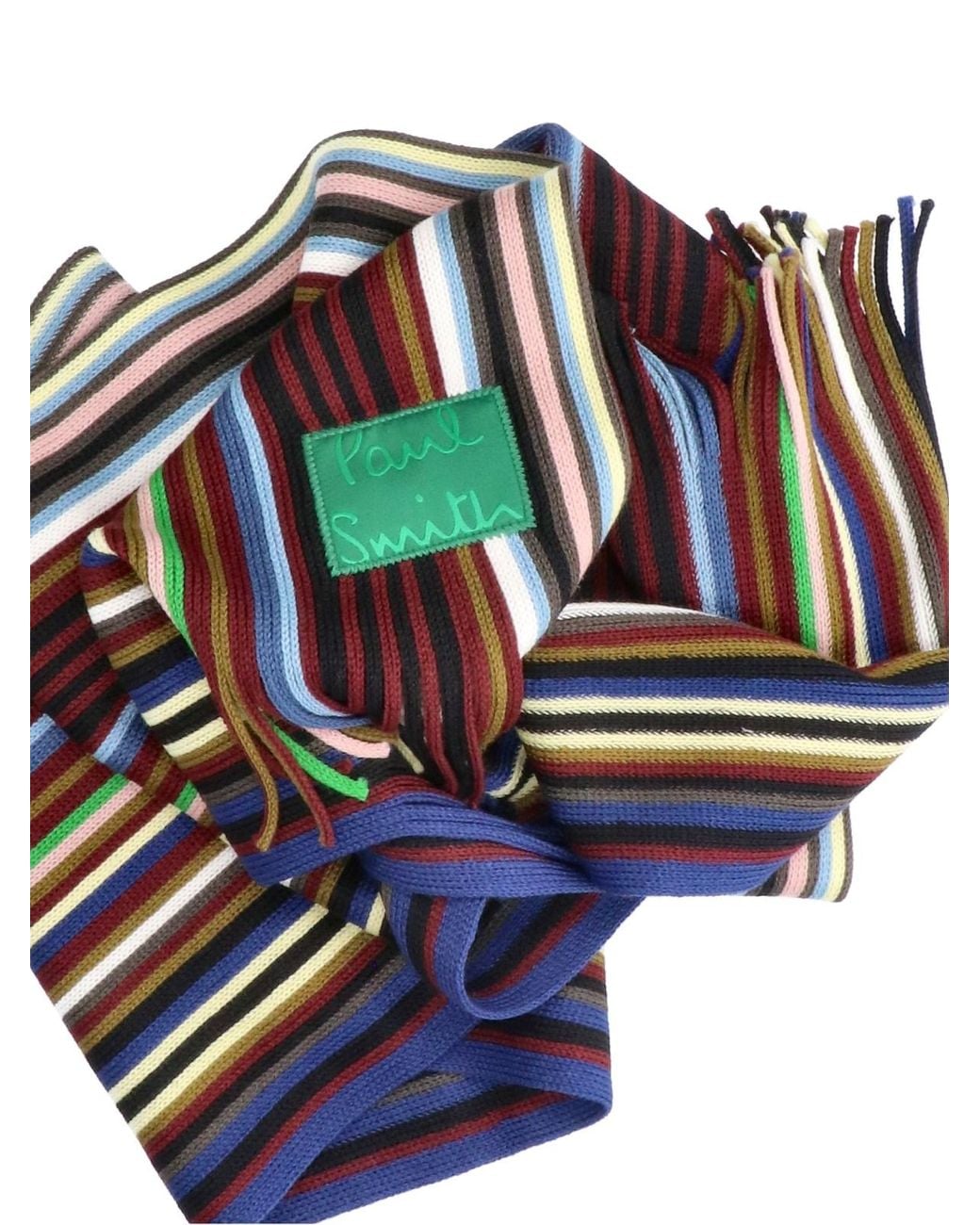 Paul Smith Purple Merino Wool Scarf for men