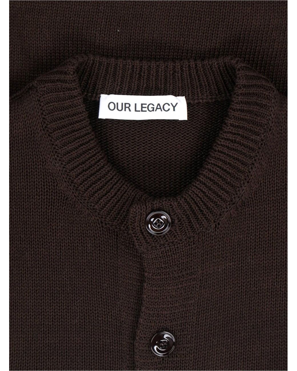 Our Legacy Brown Parlor Organic Cotton Cardigan for men