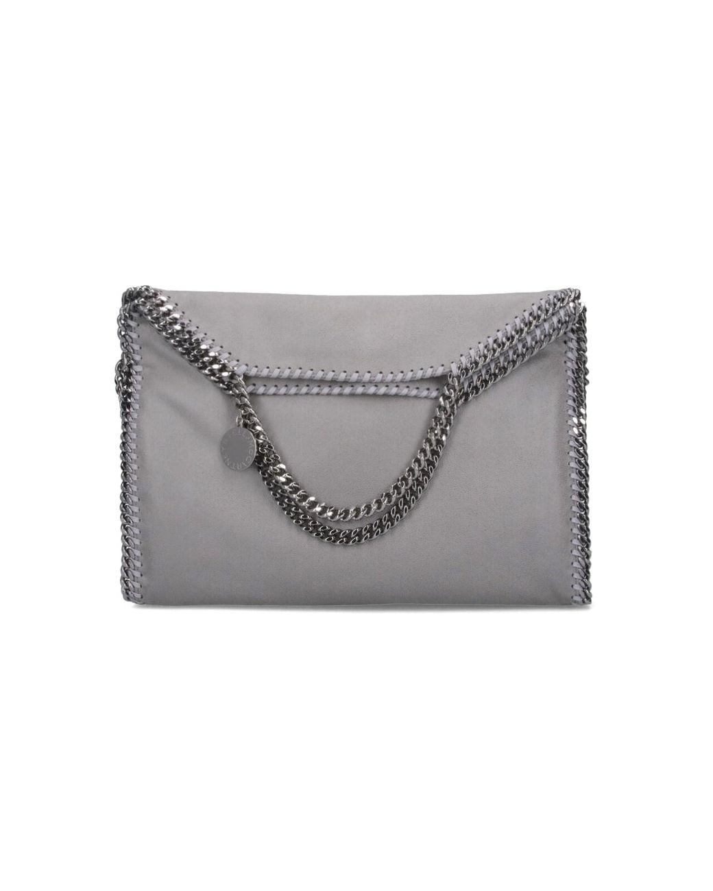 Stella McCartney Gray Falabella Fold-Over Ladies Tote