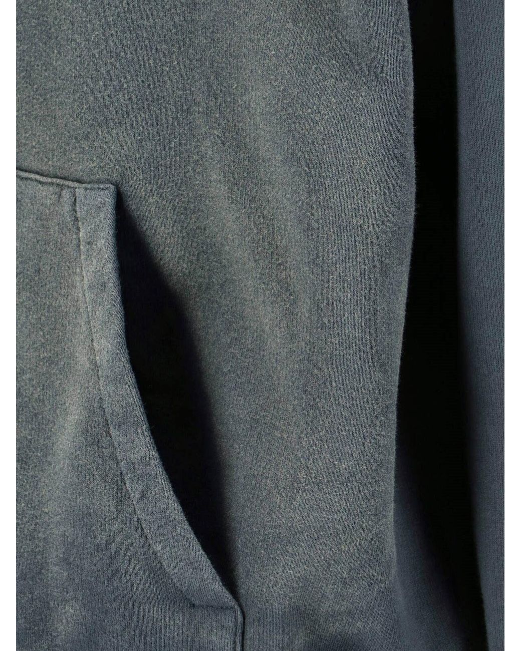 Golden Goose Deluxe Brand Blue Worn Effect Cotton Hoodie for men