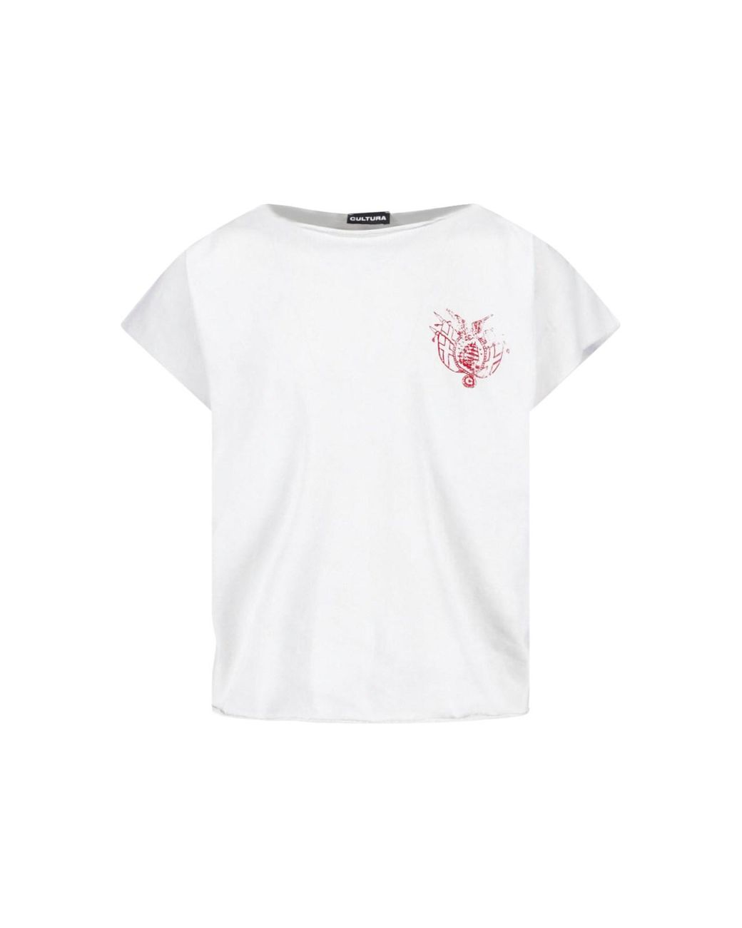 Cultura White T-Shirt Logo for men