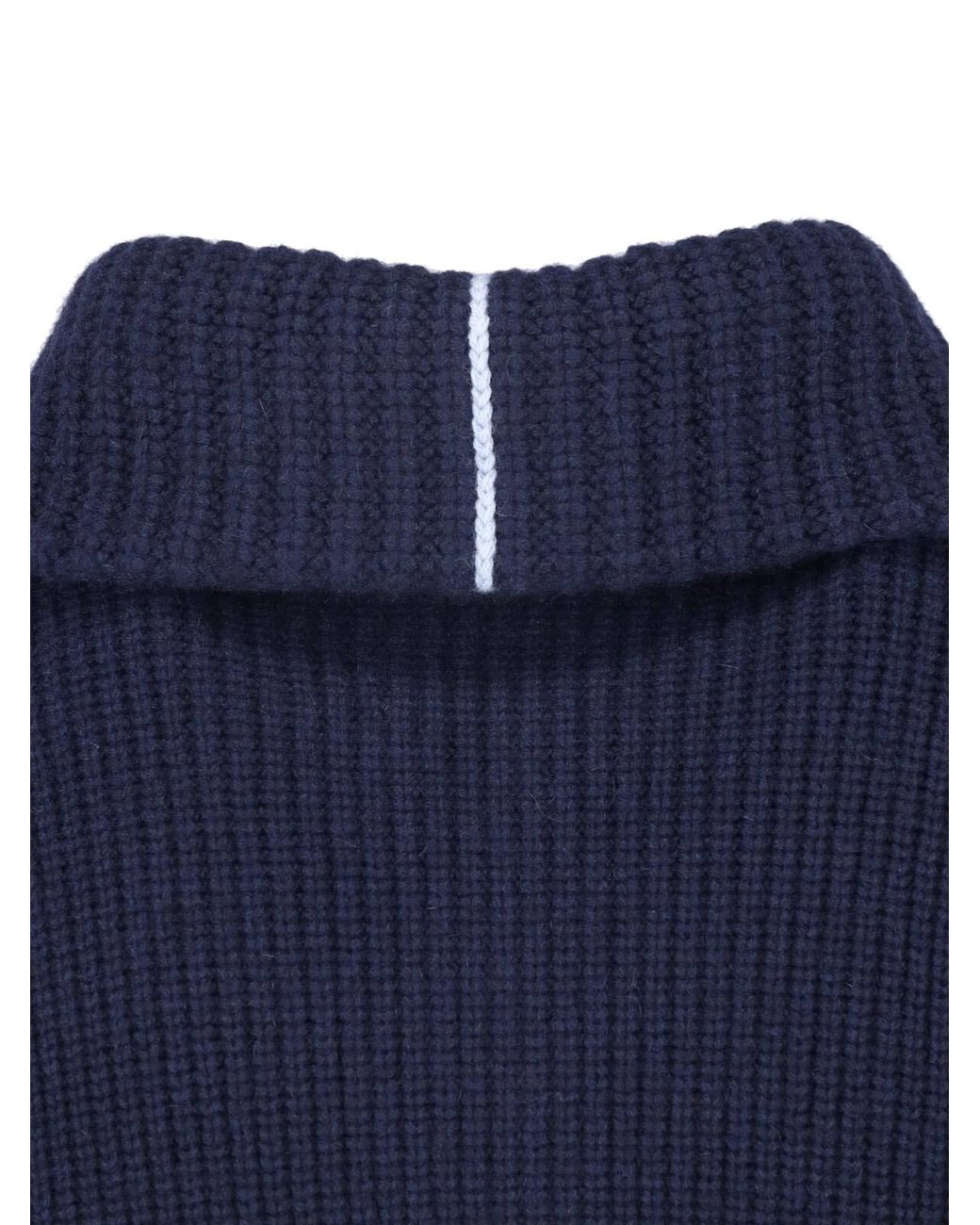 Malo Blue Cashmere Zip Sweater