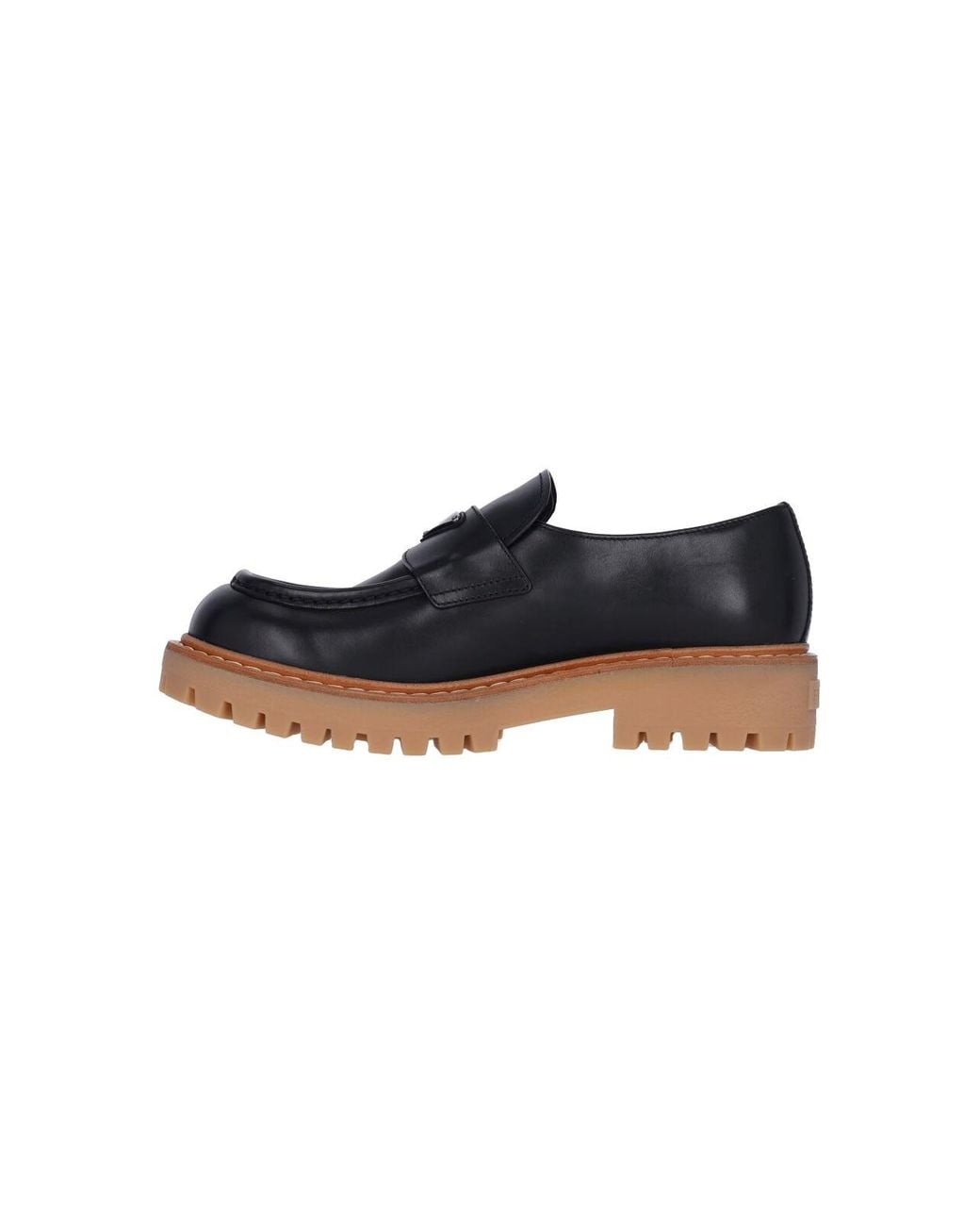 Prada Black Flat Shoes Calf Leather for men