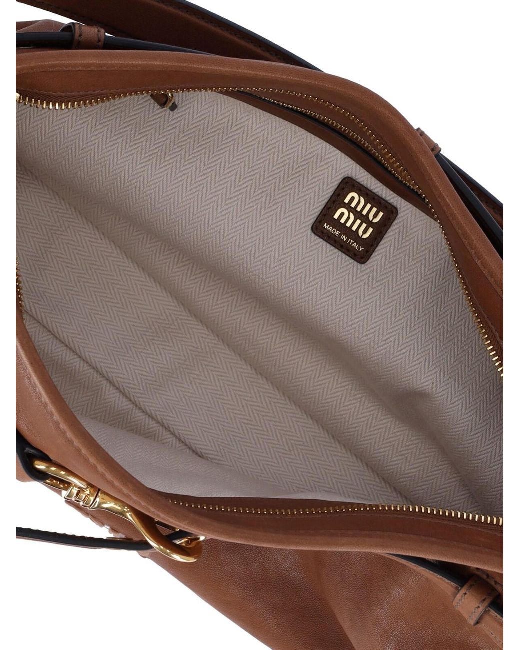 Miu Miu Brown Medium Shoulder Bag "Aventure"