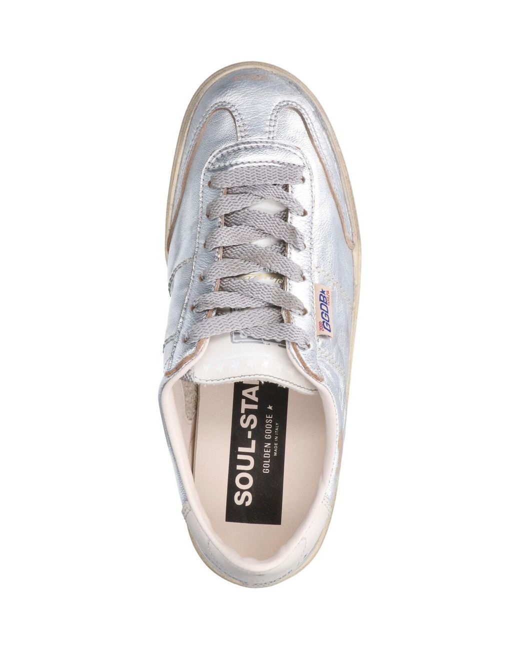 Golden Goose Deluxe Brand Metallic Low-Top Leather Sneakers