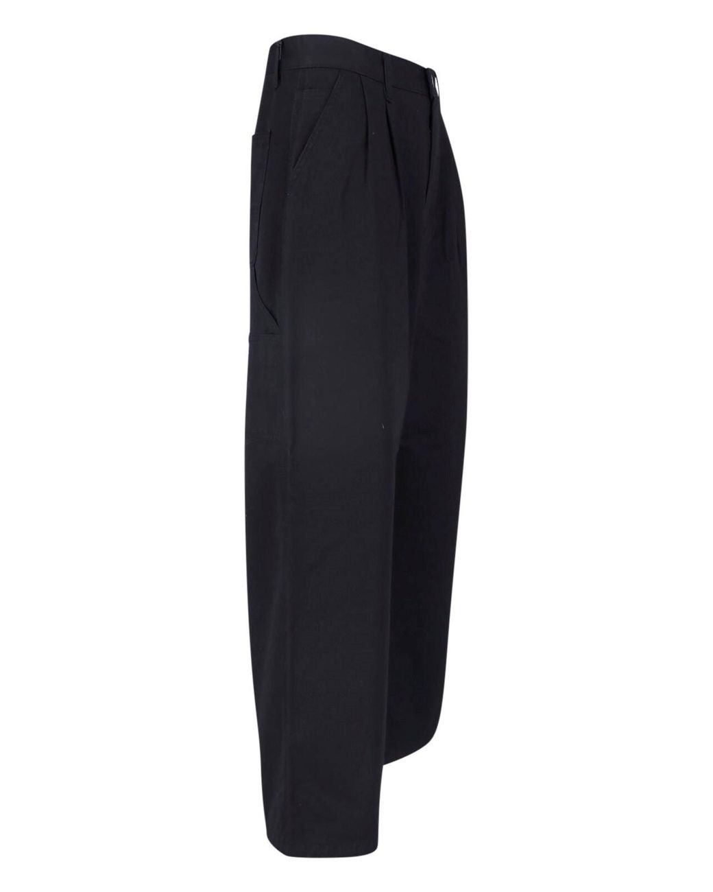 Carhartt Blue Wide-Leg Pleated Trousers for men