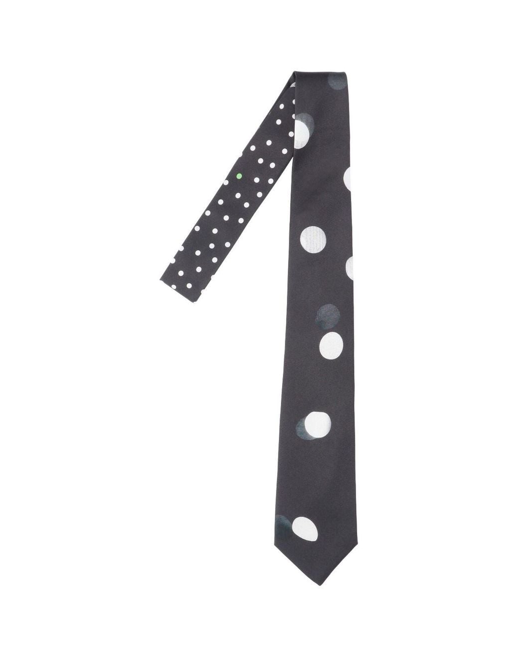 Paul Smith White Polka Dot Silk Tie for men