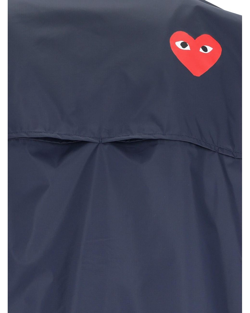 COMME DES GARÇONS PLAY Blue Play Heart Logo 100% Nylon Jacket