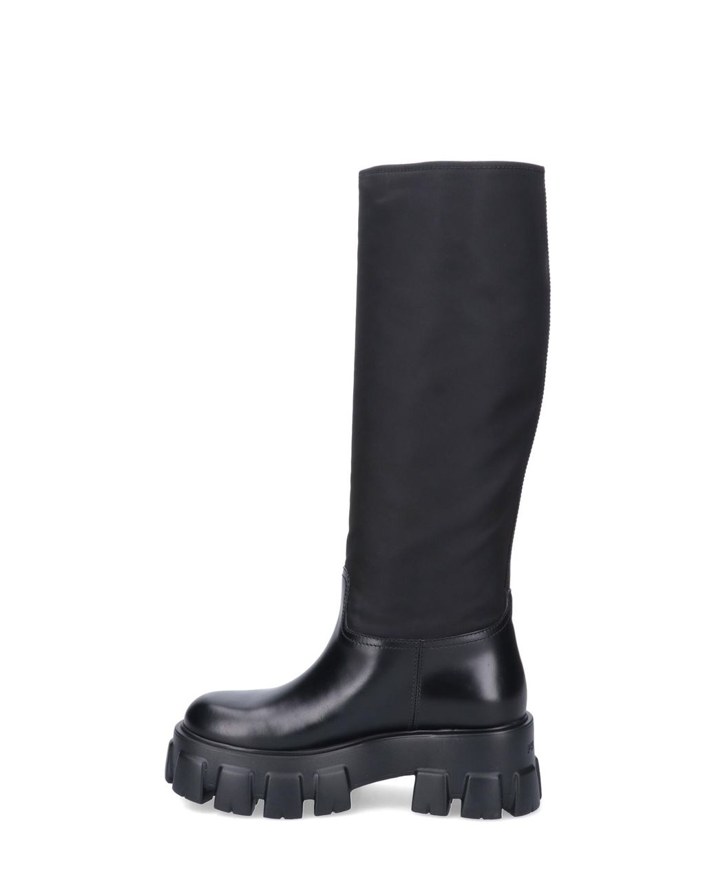 Prada Nylon High Boots in Black | Lyst