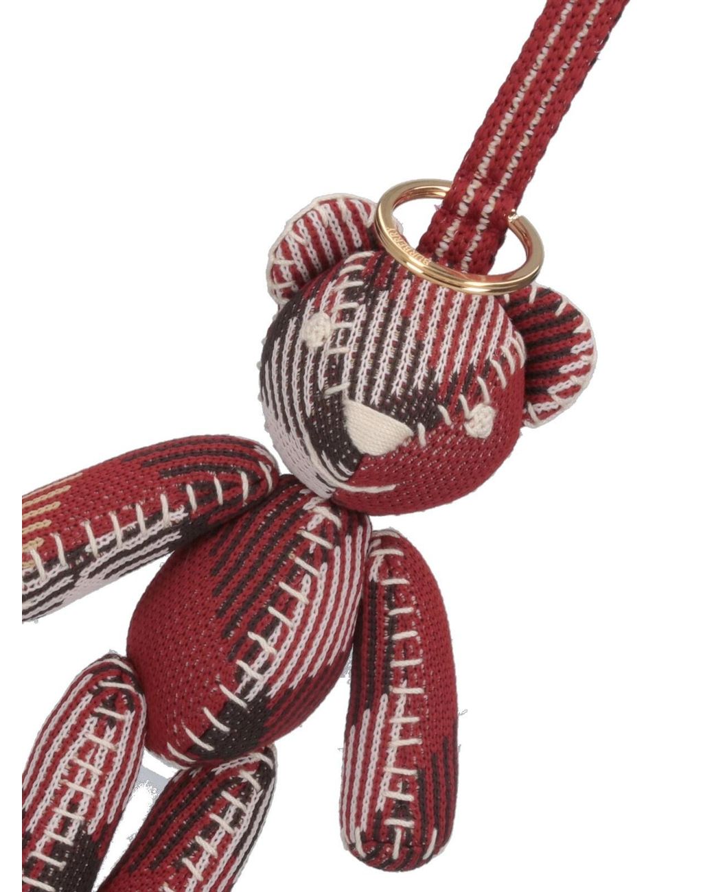 Burberry White "Thomas" Teddy Bear Keyring Charm