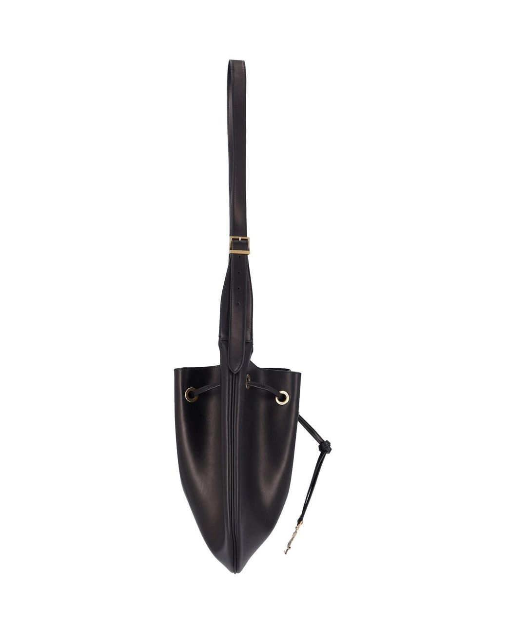 Saint Laurent Black Large Hobo Shoulder Bag 'Paris Vii'