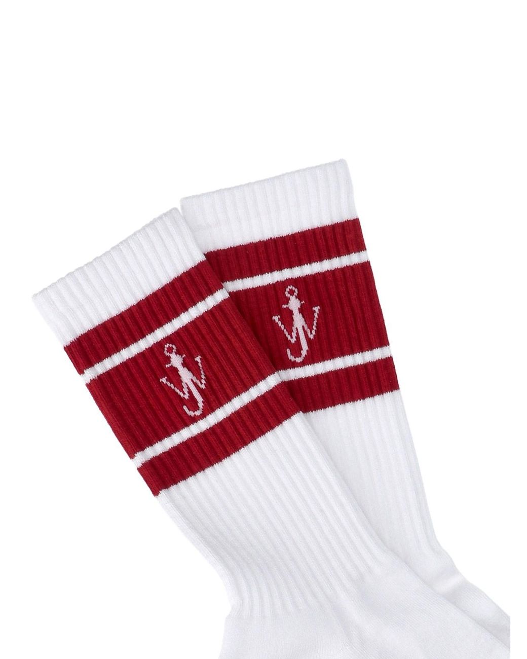 J.W. Anderson White Logo Socks