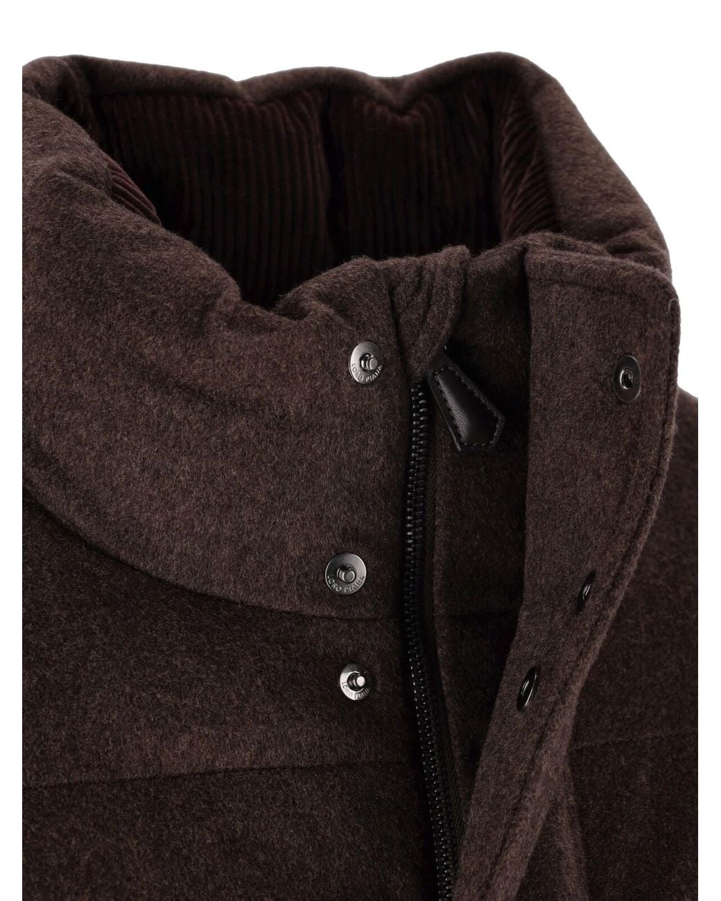 Loro Piana Brown Quilted Down Jacket "Giulio" for men