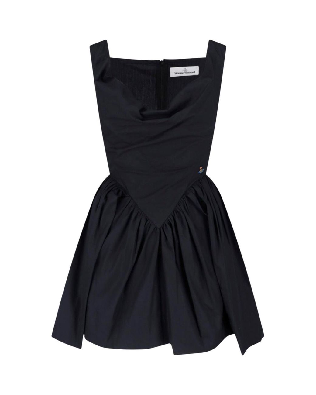 Vivienne Westwood Black Structured Bodice Dress With Square Neckline