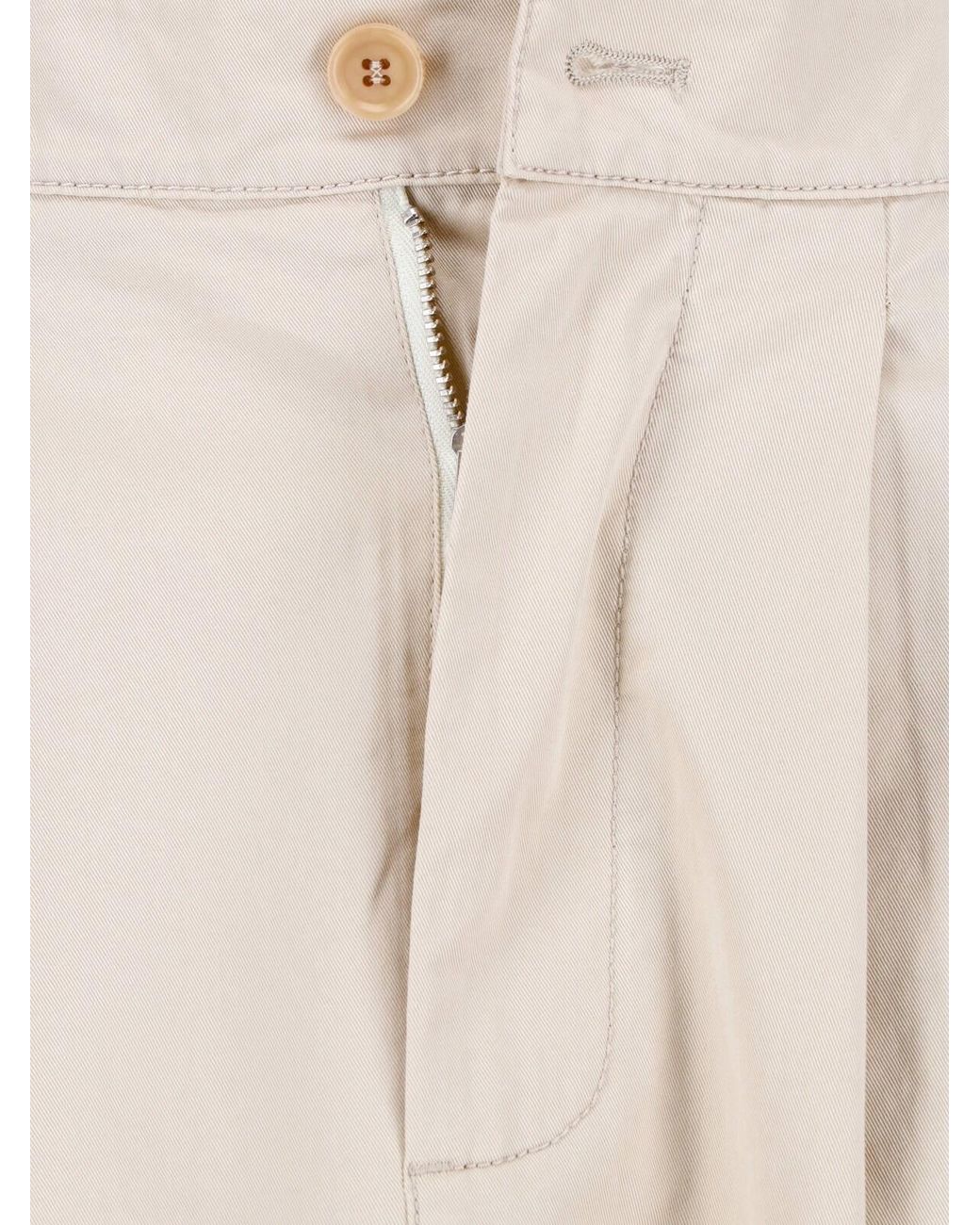 Aspesi White Cotton Midi Skirt