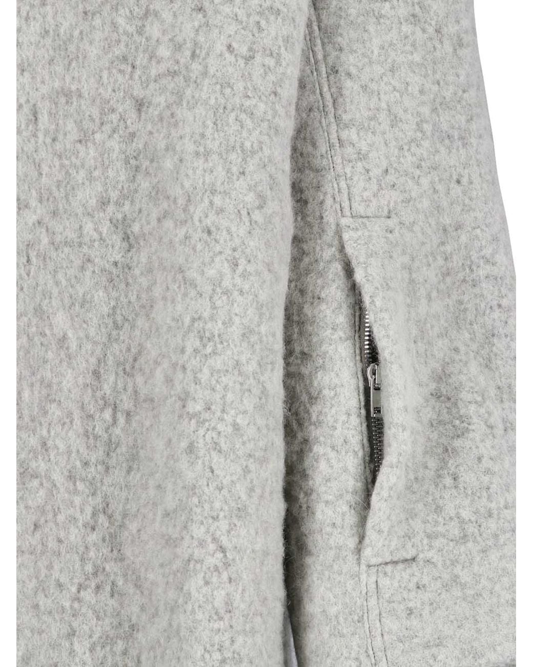Rick Owens Gray Alpaca Blend Coat for men