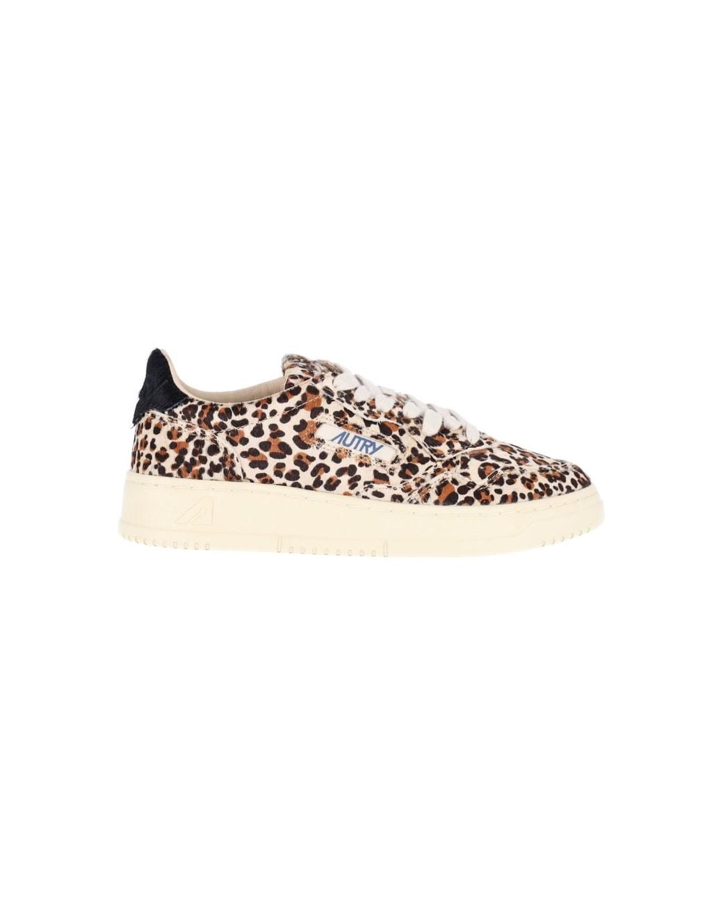 Autry Pink Leopard Print Low-Top Sneaker